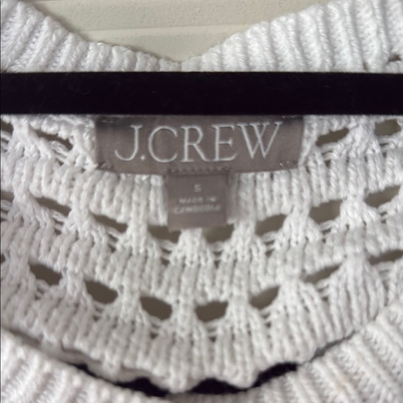 J. Crew White Cardigan Sweater with Textured Knit - Picture 2 of 3